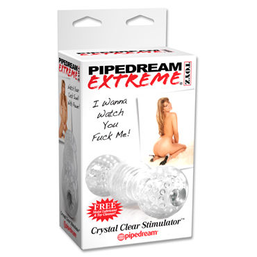 Pipedream Extreme Crystal Clear Stimulator, Компактный мастурбатор Pipedream Extreme Crystal Clear Stimulator, Компактный мастурбатор
