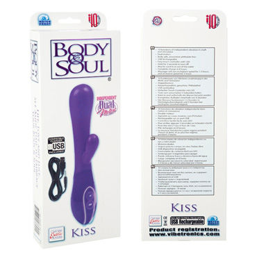 California Exotic Body & Soul Kiss, фиолетовый - Вибратор с USB-зарядкой - купить в секс шопе California Exotic Body & Soul Kiss, фиолетовый - Вибратор с USB-зарядкой - купить в секс шопе