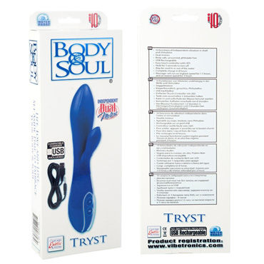 California Exotic Body & Soul Tryst, синий - Вибратор с USB-зарядкой - купить в секс шопе California Exotic Body & Soul Tryst, синий - Вибратор с USB-зарядкой - купить в секс шопе