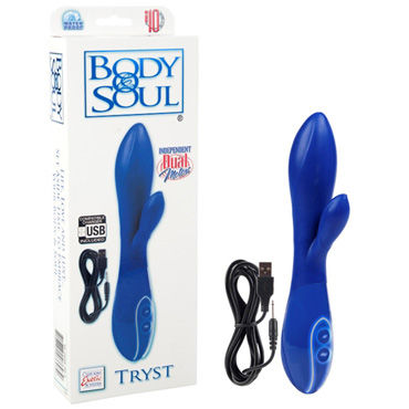 California Exotic Body & Soul Tryst, синий, Вибратор с USB-зарядкой California Exotic Body & Soul Tryst, синий, Вибратор с USB-зарядкой