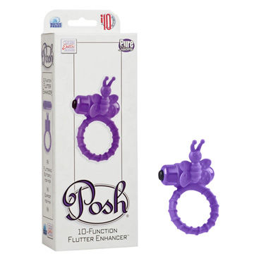 California Exotic Posh 10-Function Flutter Enhancers, фиолетовый, Кольцо с бабочкой на пенис California Exotic Posh 10-Function Flutter Enhancers, фиолетовый, Кольцо с бабочкой на пенис