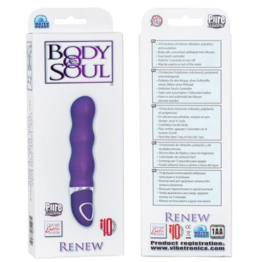 California Exotic Body & Soul Renew, фиолетовый - Рельефный вибратор - купить в секс шопе California Exotic Body & Soul Renew, фиолетовый - Рельефный вибратор - купить в секс шопе