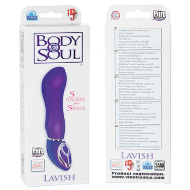 California Exotic Body & Soul Lavish, фиолетовый - Вибратор рельефной формы - купить в секс шопе California Exotic Body & Soul Lavish, фиолетовый - Вибратор рельефной формы - купить в секс шопе