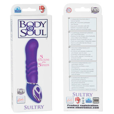 California Exotic Body & Soul Sultry, фиолетовый - Рельефный вибратор - купить в секс шопе California Exotic Body & Soul Sultry, фиолетовый - Рельефный вибратор - купить в секс шопе