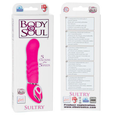 California Exotic Body & Soul Sultry, розовый - Рельефный вибратор - купить в секс шопе California Exotic Body & Soul Sultry, розовый - Рельефный вибратор - купить в секс шопе