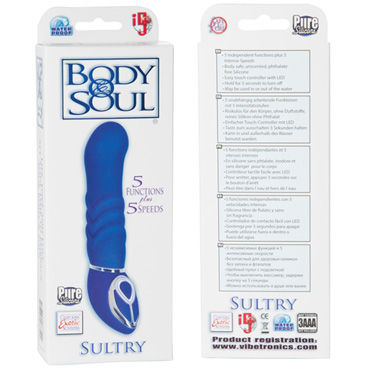 California Exotic Body & Soul Sultry, синий - Рельефный вибратор - купить в секс шопе California Exotic Body & Soul Sultry, синий - Рельефный вибратор - купить в секс шопе