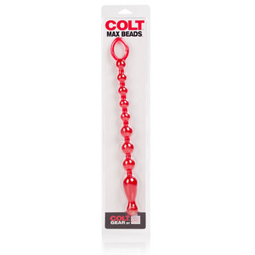 California Exotic Colt Max Beads, красная - Большая анальная цепочка - купить в секс шопе California Exotic Colt Max Beads, красная - Большая анальная цепочка - купить в секс шопе