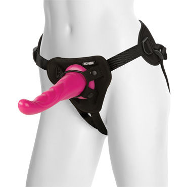 Doc Johnson The Beauty with Supreme Harness, Страпон с турсиками для крепления Doc Johnson The Beauty with Supreme Harness, Страпон с турсиками для крепления