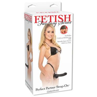 Pipedream Perfect Partner Strap-on, Реалиситчный страпон с мошонкой Pipedream Perfect Partner Strap-on, Реалиситчный страпон с мошонкой