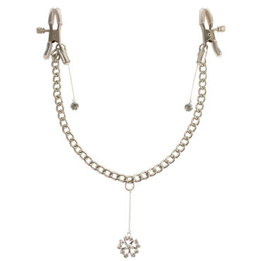 Pipedream Crystal Nipple Clamps - Зажимы для сосков с кулоном - купить в секс шопе Pipedream Crystal Nipple Clamps - Зажимы для сосков с кулоном - купить в секс шопе