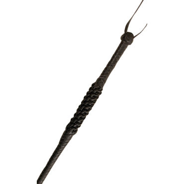 Pipedream Deluxe Riding Crop, черный - Кожаный плетенный стек - купить в секс шопе Pipedream Deluxe Riding Crop, черный - Кожаный плетенный стек - купить в секс шопе
