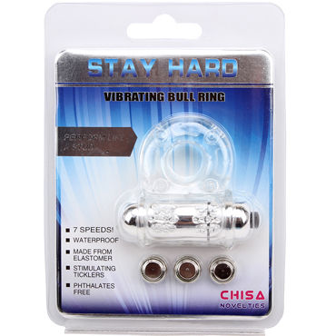 Chisa Ball Stay Hard Vibrating Bull Ring, Эрекционное виброкольцо со стимулятором клитора Chisa Ball Stay Hard Vibrating Bull Ring, Эрекционное виброкольцо со стимулятором клитора