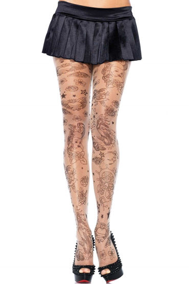 Leg Avenue колготки, C узором в морском стиле - Размер Универсальный (XS-L) от condom-shop.ru Leg Avenue колготки, C узором в морском стиле - Размер Универсальный (XS-L) от condom-shop.ru