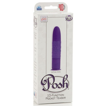 California Exotic Posh Pocket Teaser, фиолетовый - Минивибратор с игривым узором - купить в секс шопе California Exotic Posh Pocket Teaser, фиолетовый - Минивибратор с игривым узором - купить в секс шопе