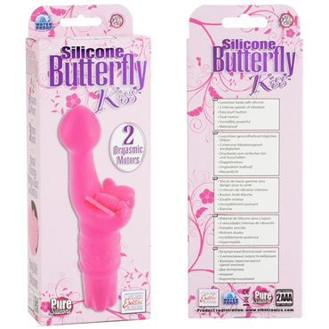 California Exotic Silicone Butterfly Kiss, розовый - Вибратор с клиторальной бабочкой - купить в секс шопе California Exotic Silicone Butterfly Kiss, розовый - Вибратор с клиторальной бабочкой - купить в секс шопе