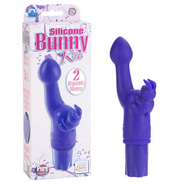 California Exotic Silicone Bunny Kiss, фиолетовый, Вибратор с клиторальным зайчиком California Exotic Silicone Bunny Kiss, фиолетовый, Вибратор с клиторальным зайчиком