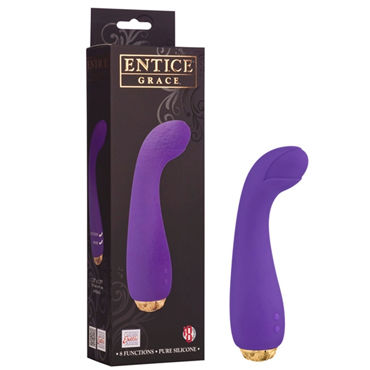 California Exotic Entince Grace, фиолетовый, Дизайнерский вибратор с загнутым кончиком California Exotic Entince Grace, фиолетовый, Дизайнерский вибратор с загнутым кончиком