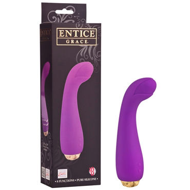 California Exotic Entince Grace, малиновый, Дизайнерский вибратор с загнутым кончиком California Exotic Entince Grace, малиновый, Дизайнерский вибратор с загнутым кончиком