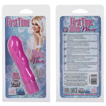 California Exotic First Time Silicone Wave, розовый - Вибромассажер волнообразной формы - купить в секс шопе California Exotic First Time Silicone Wave, розовый - Вибромассажер волнообразной формы - купить в секс шопе