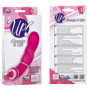 California Exotic Change It Up Massager, розовый - Эргономичный силиконовый вибратор - купить в секс шопе California Exotic Change It Up Massager, розовый - Эргономичный силиконовый вибратор - купить в секс шопе