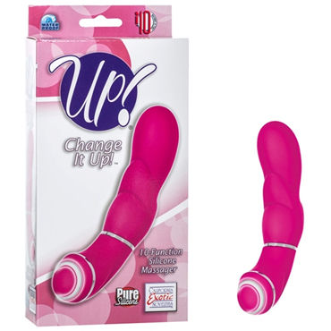 California Exotic Change It Up Massager, розовый, Эргономичный силиконовый вибратор California Exotic Change It Up Massager, розовый, Эргономичный силиконовый вибратор