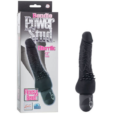 California Exotic Bendie Power Stud Cliteriffic, черный, Вибратор-реалистик с щеточкой для клитора California Exotic Bendie Power Stud Cliteriffic, черный, Вибратор-реалистик с щеточкой для клитора