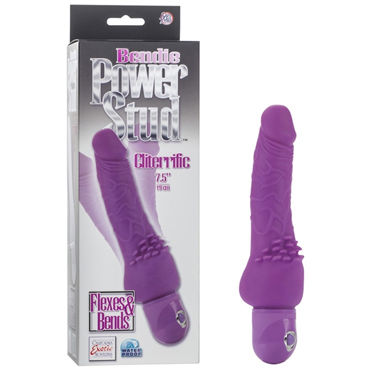 California Exotic Bendie Power Stud Cliteriffic, фиолетовый, Вибратор-реалистик с щеточкой для клитора California Exotic Bendie Power Stud Cliteriffic, фиолетовый, Вибратор-реалистик с щеточкой для клитора