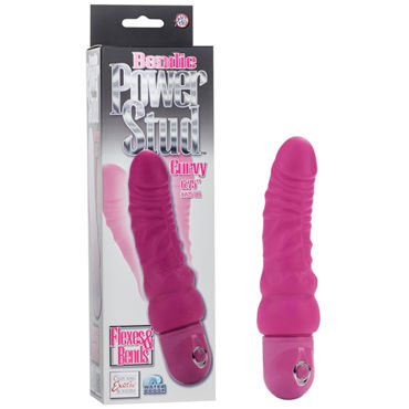 California Exotic Bendie Power Stud Curvy, розовый, Гибкий вибратор-реалистик California Exotic Bendie Power Stud Curvy, розовый, Гибкий вибратор-реалистик