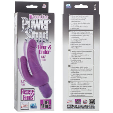 California Exotic Bendie Power Stud Over Under, фиолетовый - Двойной вибратор-реалистик - купить в секс шопе California Exotic Bendie Power Stud Over Under, фиолетовый - Двойной вибратор-реалистик - купить в секс шопе