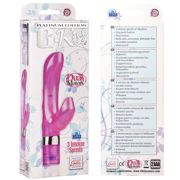 California Exotic Platinum Edition G-Kiss, розовый - Вибратор для двойной стимуляции - купить в секс шопе California Exotic Platinum Edition G-Kiss, розовый - Вибратор для двойной стимуляции - купить в секс шопе