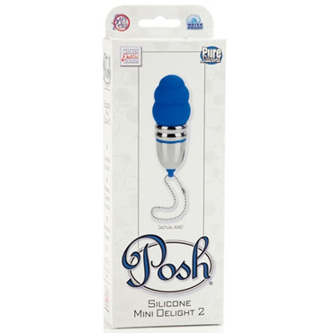 California Exotic Posh Mini Delight, голубой - Силиконовый брелок-массажер - купить в секс шопе California Exotic Posh Mini Delight, голубой - Силиконовый брелок-массажер - купить в секс шопе