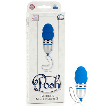 California Exotic Posh Mini Delight, голубой, Силиконовый брелок-массажер California Exotic Posh Mini Delight, голубой, Силиконовый брелок-массажер