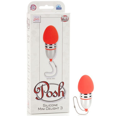 California Exotic Posh Mini Delight, оранжевый, Силиконовый брелок-массажер California Exotic Posh Mini Delight, оранжевый, Силиконовый брелок-массажер