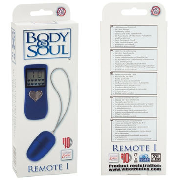 California Exotic Body&Soul Remote, синий - Виброяйцо с беспроводным управлением - купить в секс шопе California Exotic Body&Soul Remote, синий - Виброяйцо с беспроводным управлением - купить в секс шопе