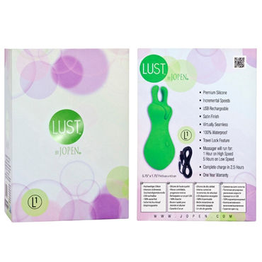 Jopen Lust L1, зеленый - Эргономичный стильный вибромассажер - купить в секс шопе Jopen Lust L1, зеленый - Эргономичный стильный вибромассажер - купить в секс шопе