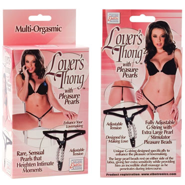 California Exotic Lovers Thong - Трусики с бусинками для стимуляции клитора - купить в секс шопе California Exotic Lovers Thong - Трусики с бусинками для стимуляции клитора - купить в секс шопе