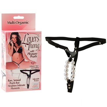 California Exotic Lovers Thong, Трусики с бусинками для стимуляции клитора California Exotic Lovers Thong, Трусики с бусинками для стимуляции клитора
