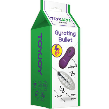 Toy Joy Gyrating Bullet, фиолетовый, Виброяйцо с пультом управления Toy Joy Gyrating Bullet, фиолетовый, Виброяйцо с пультом управления