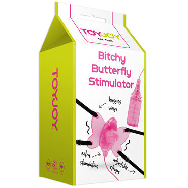 Toy Joy Bitchy Butterfly Stimulator, Вибробабочка на ремешках Toy Joy Bitchy Butterfly Stimulator, Вибробабочка на ремешках