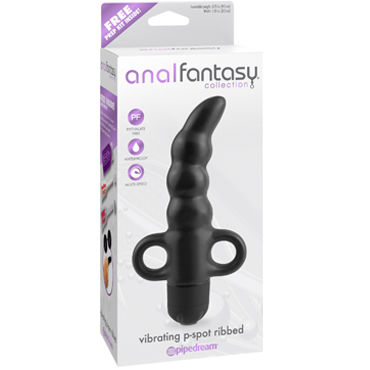 Pipedream Anal Fantasy Collection Vibrating P-Spot Ribbed, Водонепроницаемый анальный вибратор Pipedream Anal Fantasy Collection Vibrating P-Spot Ribbed, Водонепроницаемый анальный вибратор