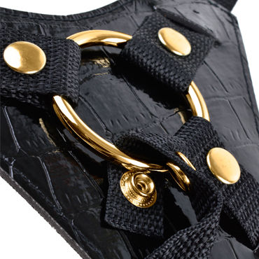 Pipedream Gold Designer Strap-On - Дизайнерский страпон с креплением - купить в секс шопе Pipedream Gold Designer Strap-On - Дизайнерский страпон с креплением - купить в секс шопе