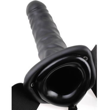Новинка раздела Секс игрушки - Pipedream Vibrating Hollow Strap-On, черный Новинка раздела Секс игрушки - Pipedream Vibrating Hollow Strap-On, черный