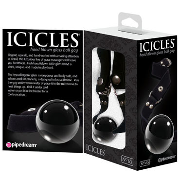 Pipedream Icicles № 65, Кляп с черным стеклянным шариком и другие товары Pipedream с фото Pipedream Icicles № 65, Кляп с черным стеклянным шариком и другие товары Pipedream с фото
