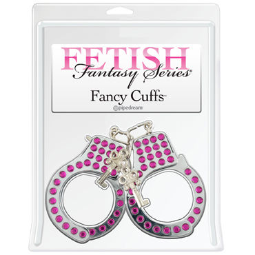 Pipedream Fancy Cuffs, розовый, Красивые наручники со стразами Pipedream Fancy Cuffs, розовый, Красивые наручники со стразами