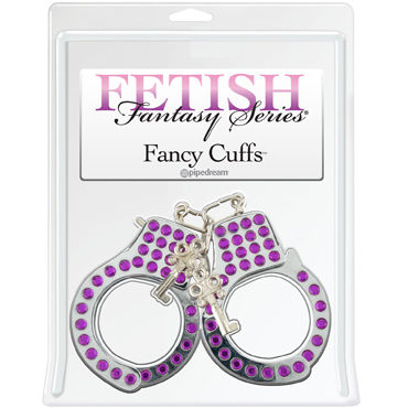 Pipedream Fancy Cuffs, фиолетовый, Красивые наручники со стразами Pipedream Fancy Cuffs, фиолетовый, Красивые наручники со стразами