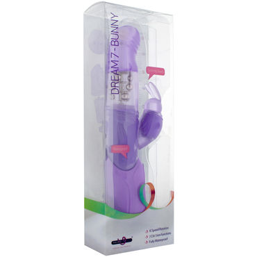 Seven Creations Dream 7 Bunny, фиолетовый, Мультискоростной вибратор с зайчиком Seven Creations Dream 7 Bunny, фиолетовый, Мультискоростной вибратор с зайчиком