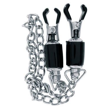 Steel Power Tools Nipple Clamps Strong Chain, Зажимы для сосков с цепочкой Steel Power Tools Nipple Clamps Strong Chain, Зажимы для сосков с цепочкой