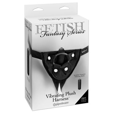 Pipedream Fetish Fantasy Vibrating Plush Hurness, Крепление для страпона с виброэлементом Pipedream Fetish Fantasy Vibrating Plush Hurness, Крепление для страпона с виброэлементом