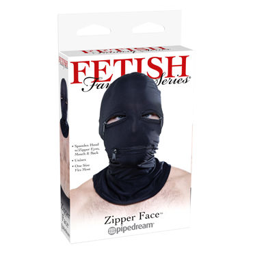 Pipedream Zipper Face Hood, Маска с прорезями в области глаз и рта Pipedream Zipper Face Hood, Маска с прорезями в области глаз и рта