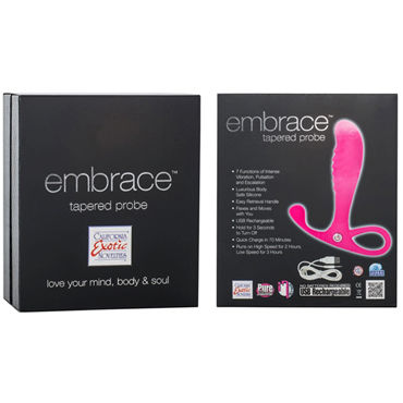 California Exotic Embrace Tapered Probes, розовый - Эргономичный анальный вибромассажер - купить в секс шопе California Exotic Embrace Tapered Probes, розовый - Эргономичный анальный вибромассажер - купить в секс шопе